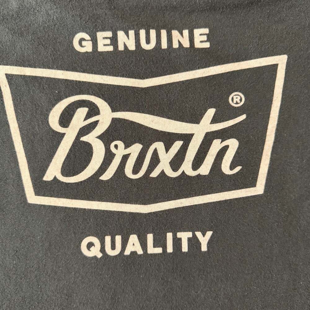 Brixton Linwood Graphic T-Shirt Charcoal Grey Medium - Picture 9 of 9